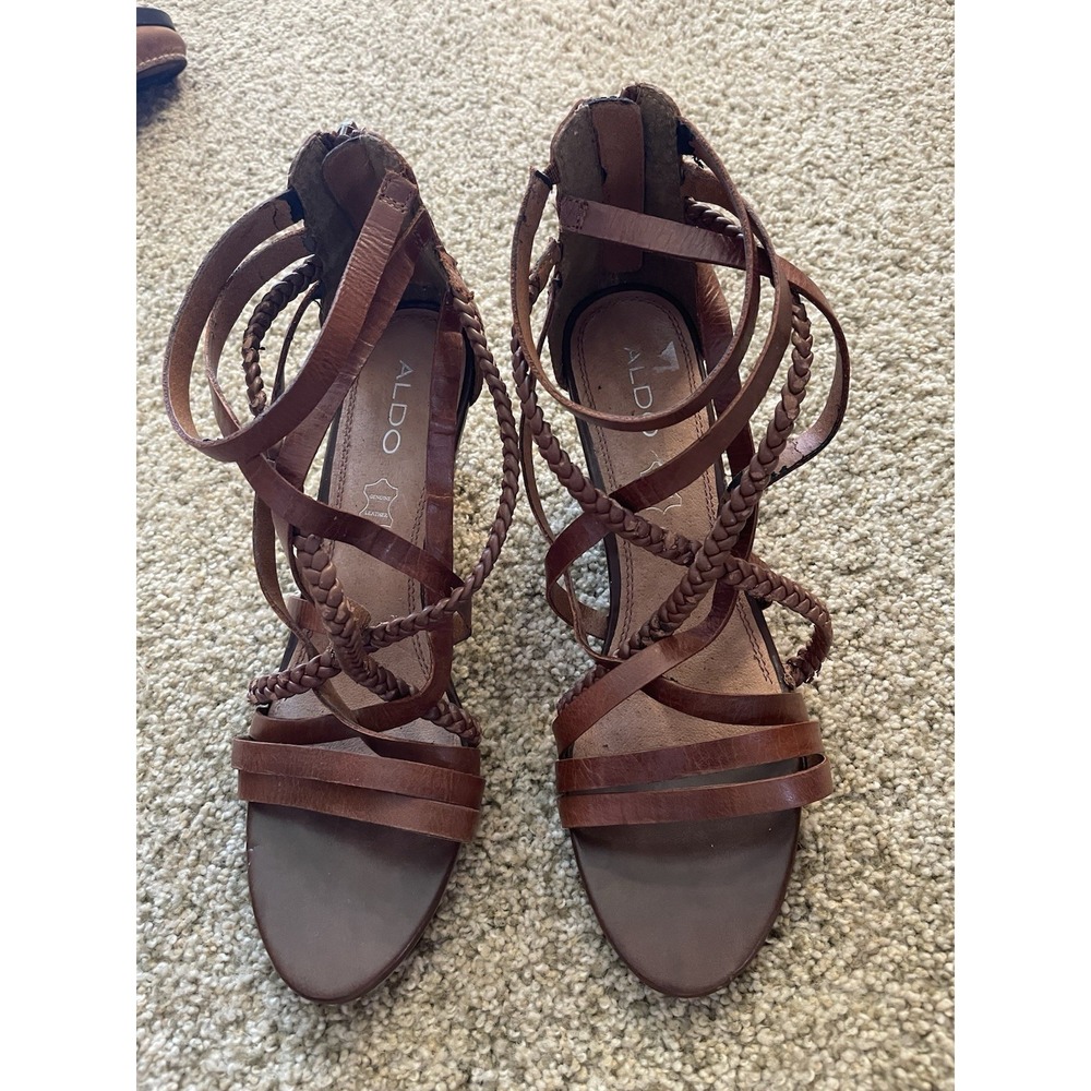 Aldo Leather Wedge Sandals 41 US 10